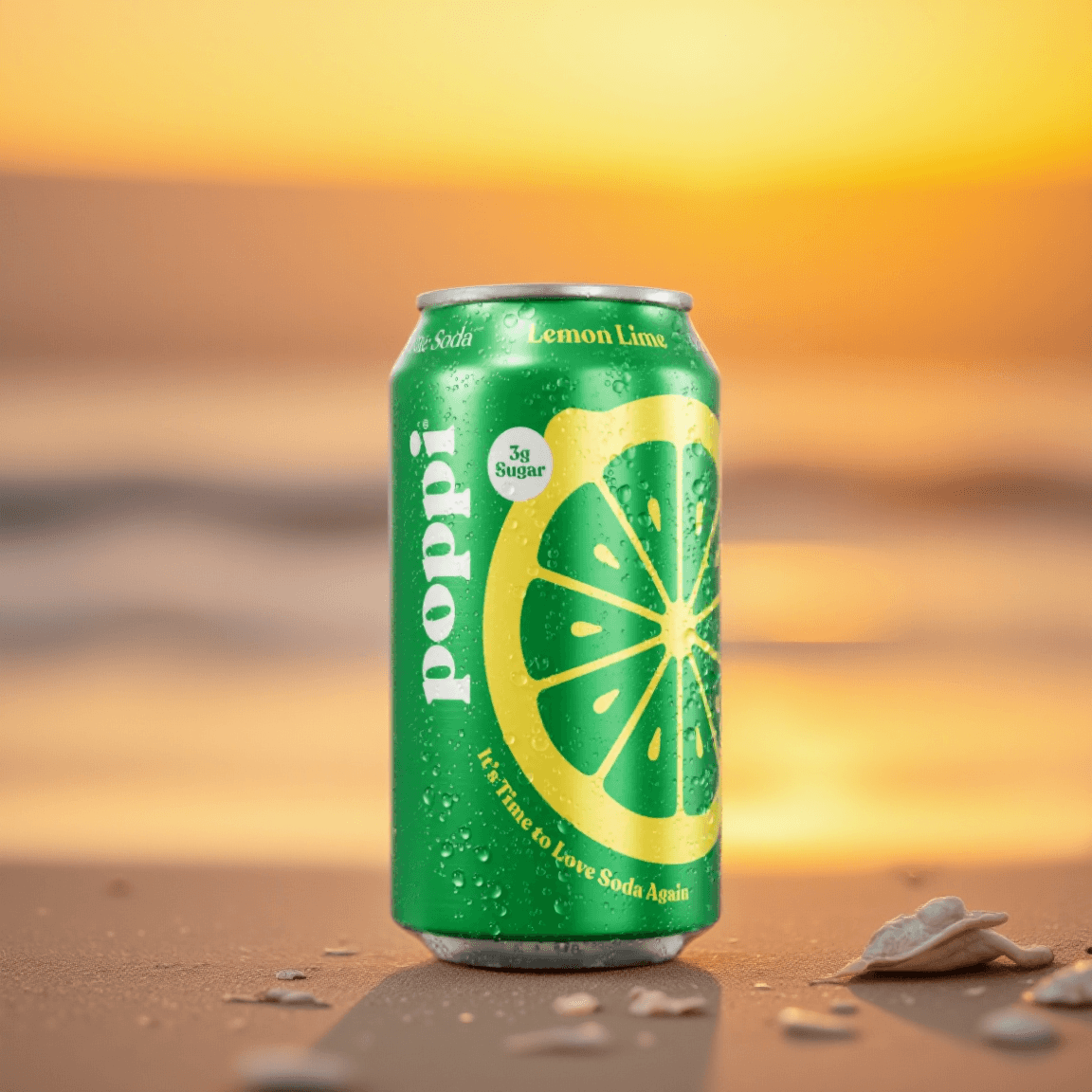 Lemon soda product shot